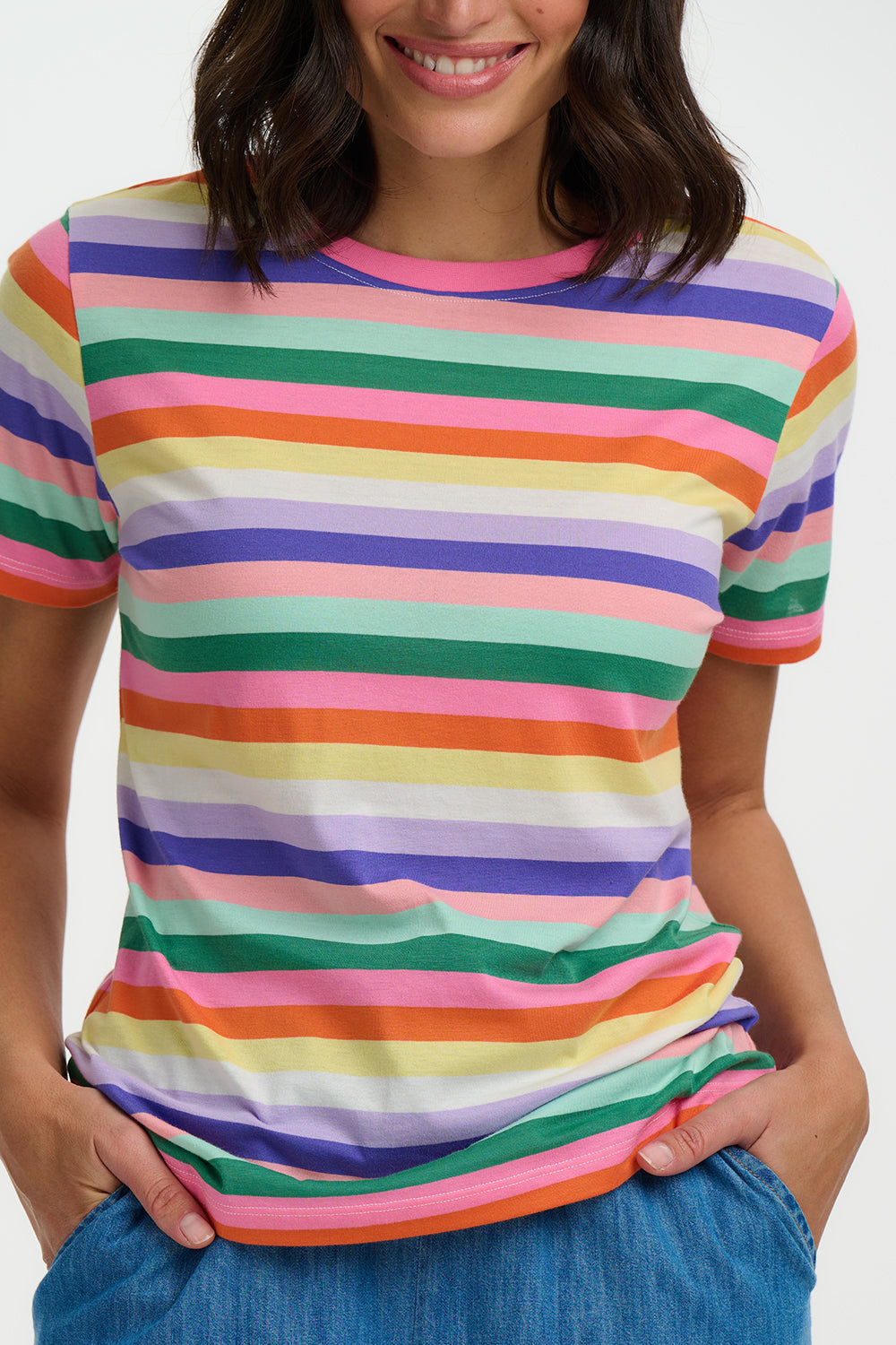Sugarhill Maggie T/Shirt Multi candy Stripe.