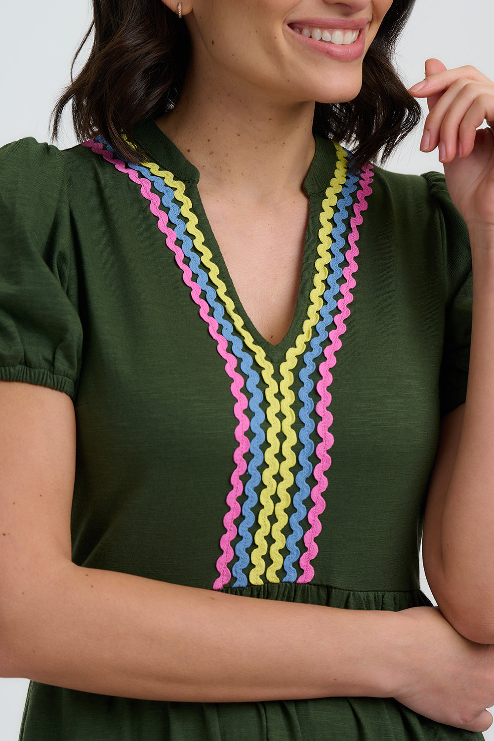 Sugarhill Renee Jersey Dress  - Olive Green.