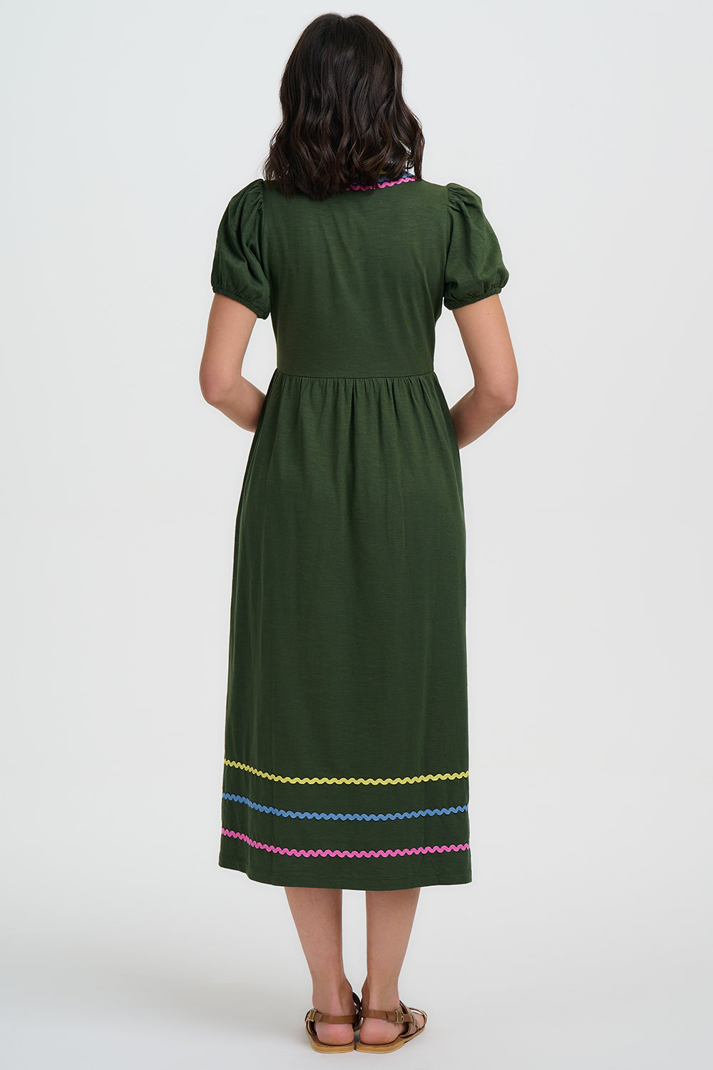 Sugarhill Renee Jersey Dress  - Olive Green.