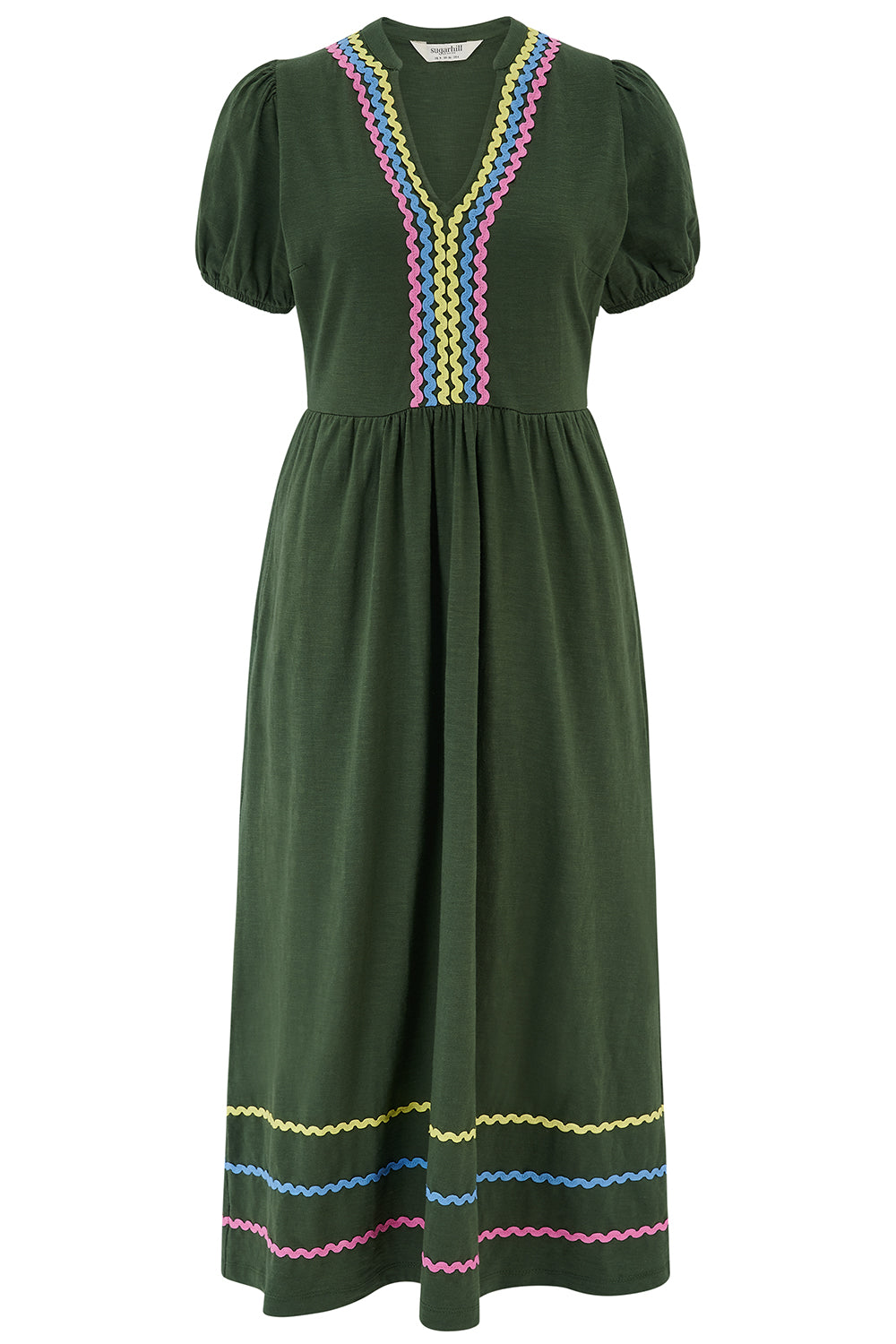 Sugarhill Renee Jersey Dress  - Olive Green.