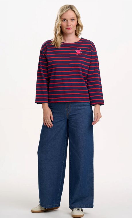 Sugarhill Celine Breton Top Navy / Red Planet
