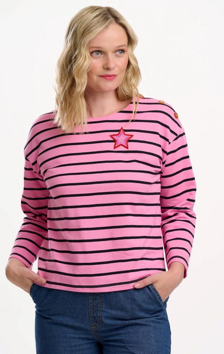 Sugarhill Celine Breton Top Pink & Black Star