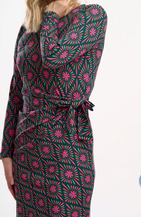 Sugarhill Claudia Jersey Tie Midi Dress