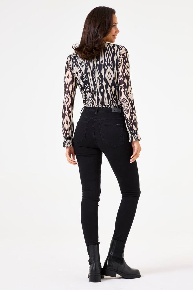 Garcia Top-Black Print