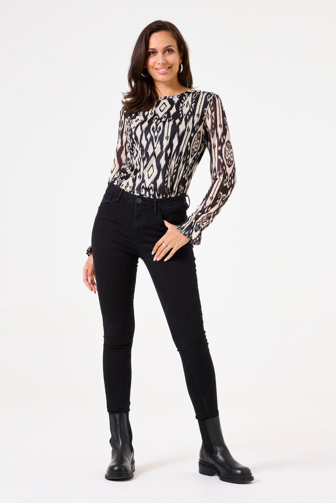 Garcia Top-Black Print