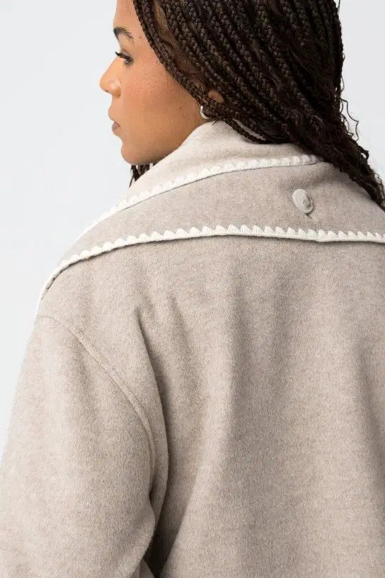 Tiffosi Keta Jacket with Scarf Beige