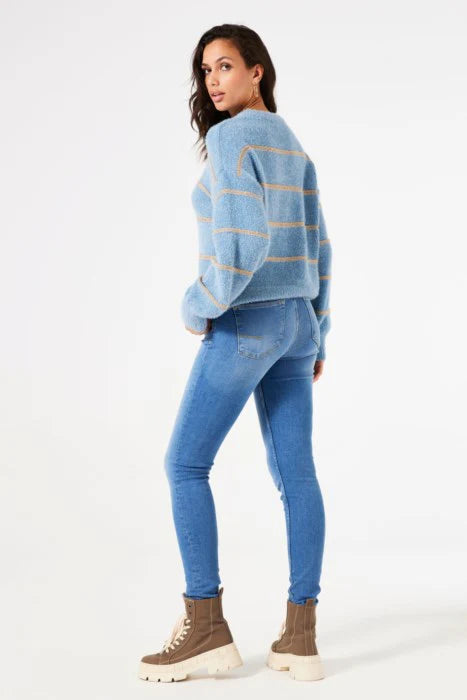 Garcia Top-Fad Denim Stripes