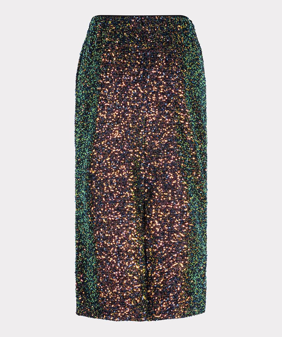 Esqualo Skirt long sequins-Multi