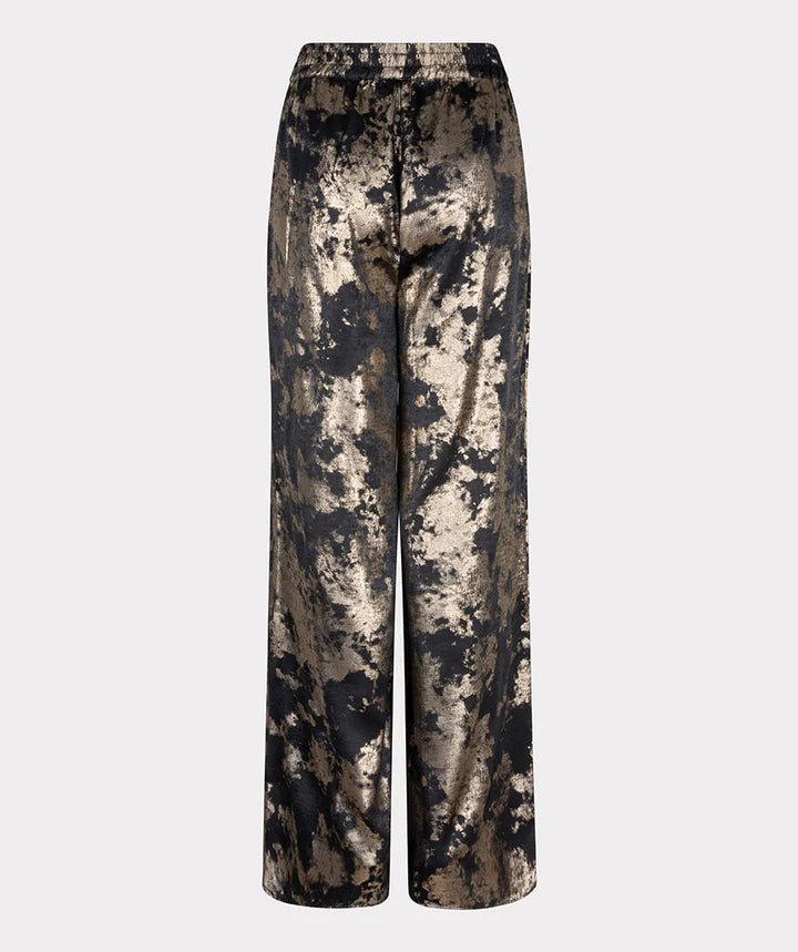 Esqualo Trousers palazzo lamee-Black