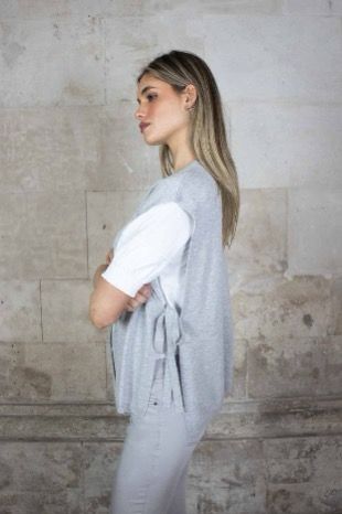 No2moro Vartry button up Gilet-Grey