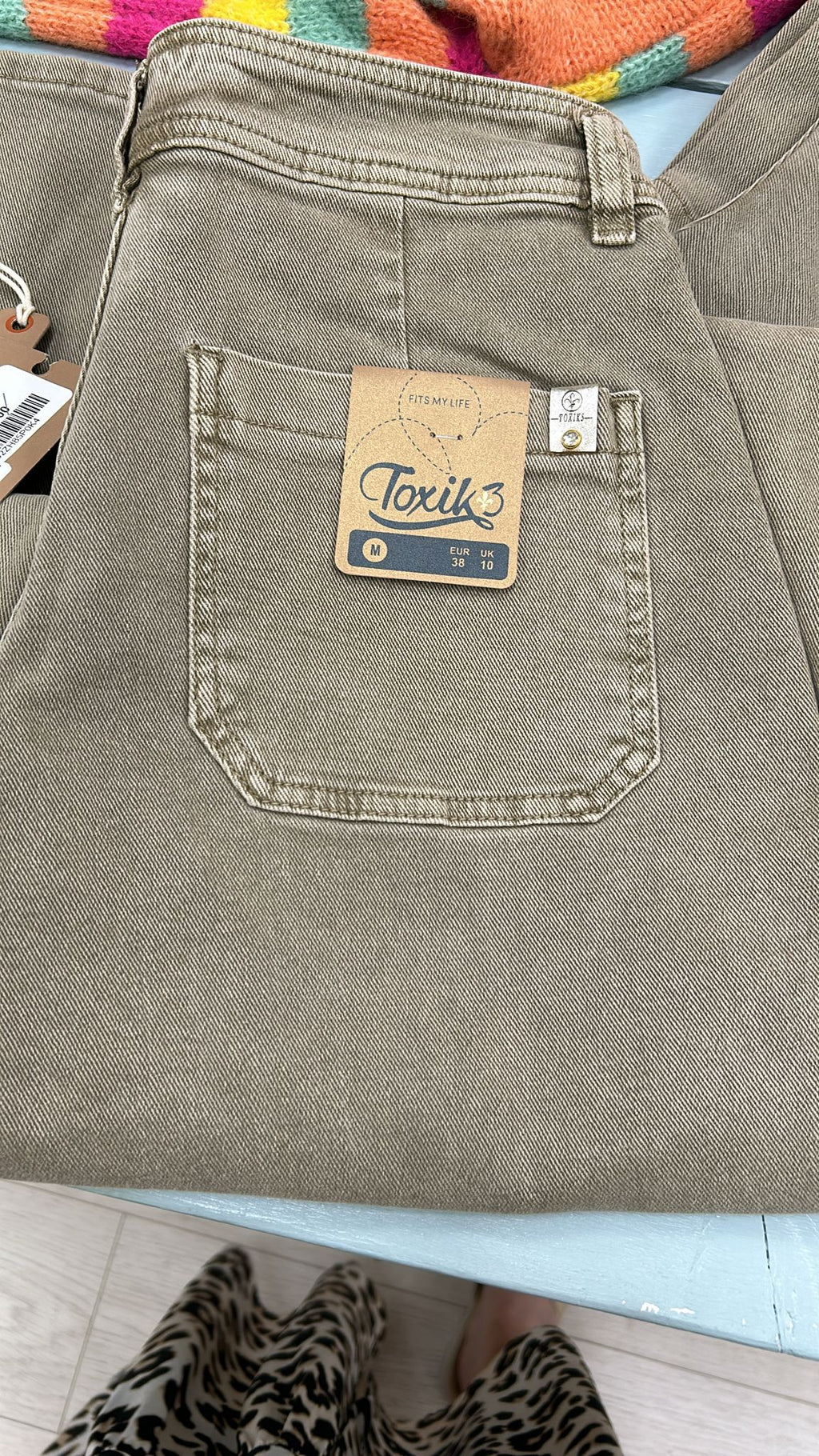 Kyla Toxic Jean Wide leg - Khaki