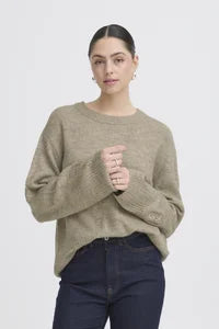 ICHI IHBALING LS Jumper - Oatmeal.