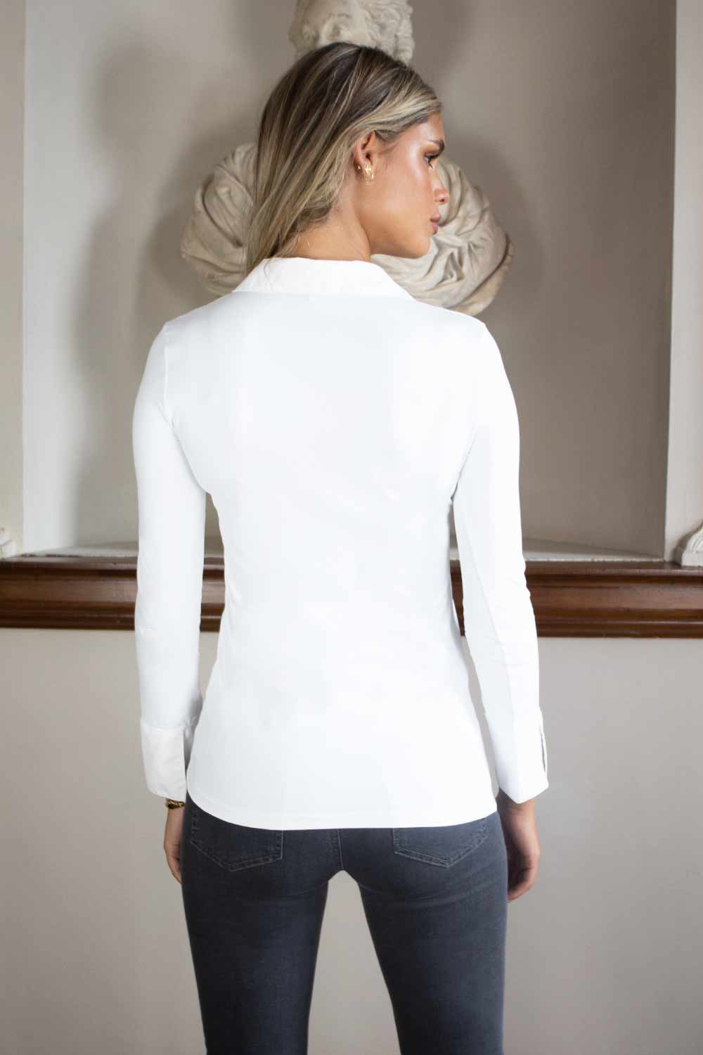 No2moro Anna layering shirt-White