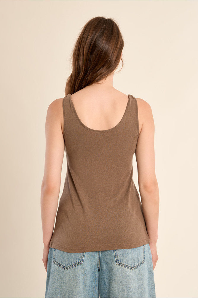 Molly Bracken Knitted Tank Top - Mocha.