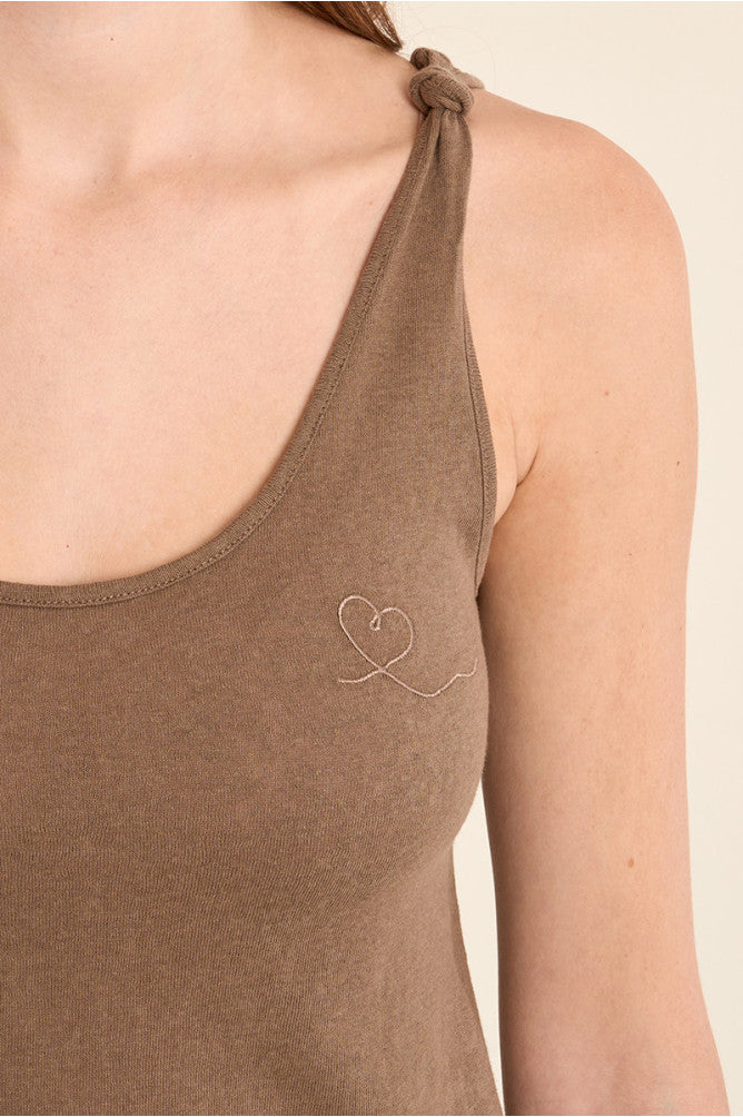 Molly Bracken Knitted Tank Top - Mocha.