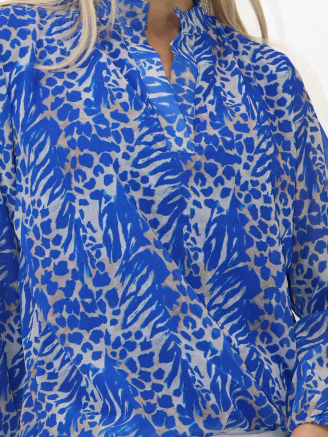 Kate & Pippa Bella Band Top Blue Leopard