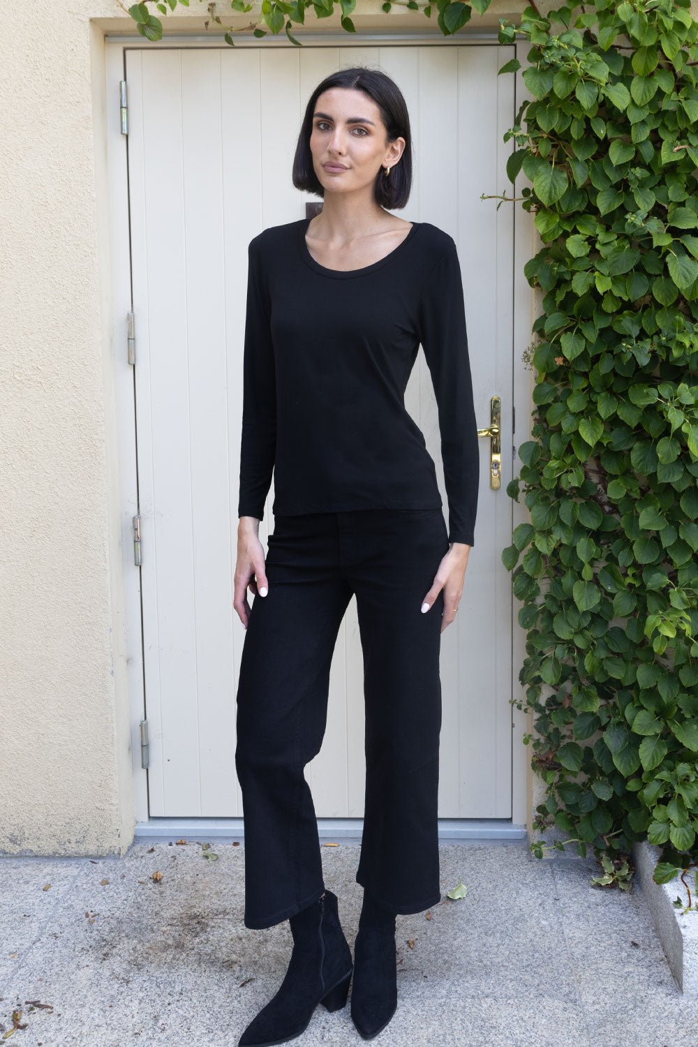 No2Moro Long Sleeve Bilbao Top - Black.