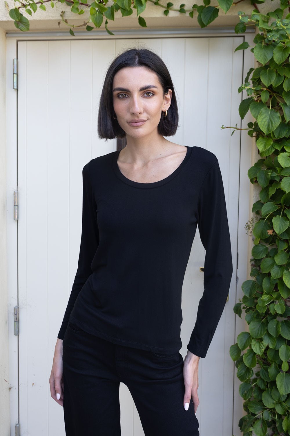 No2Moro Long Sleeve Bilbao Top - Black.