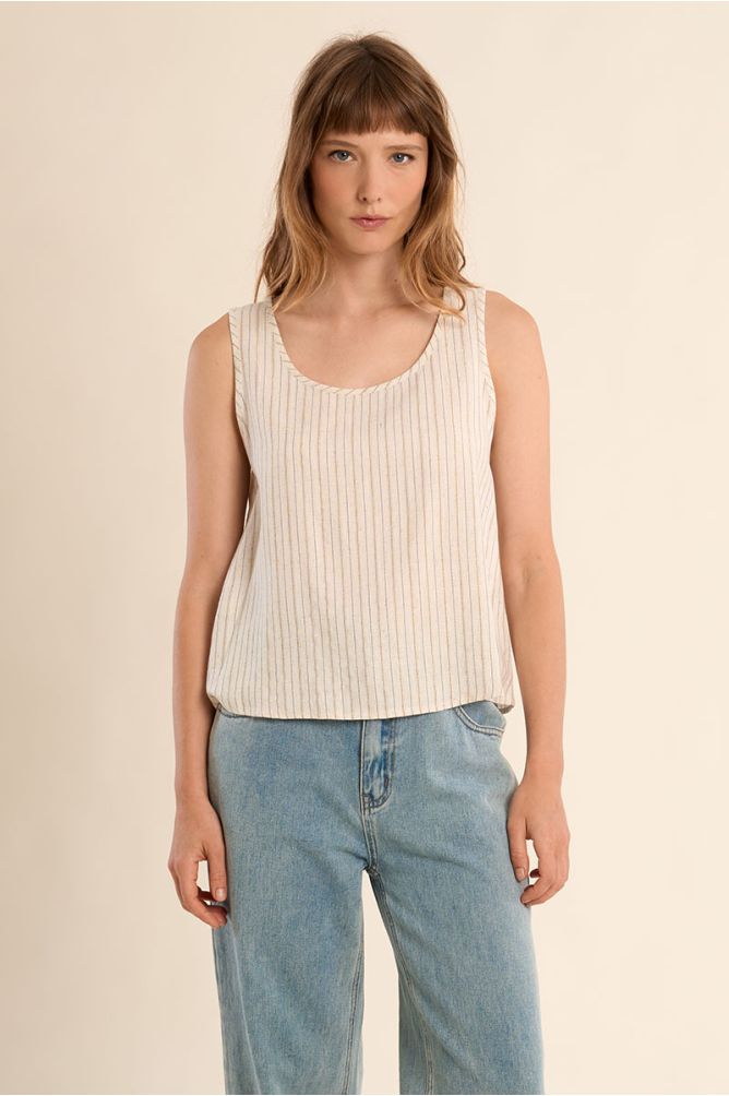 Molly Bracken Casual Tank Top - Striped.