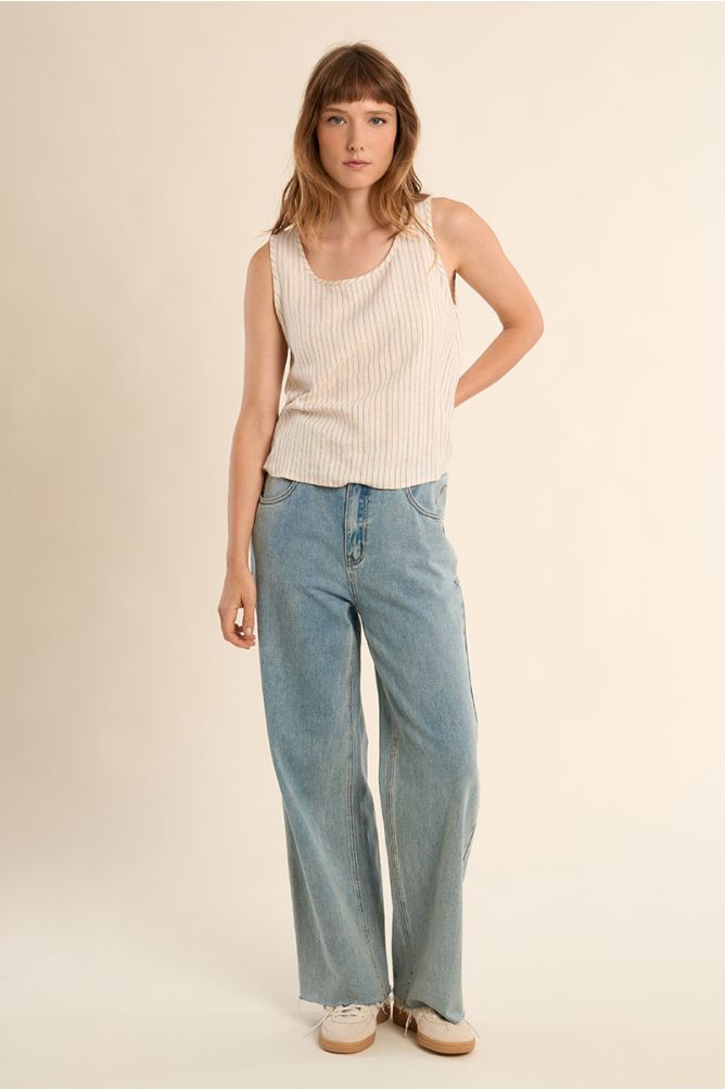 Molly Bracken Casual Tank Top - Striped.