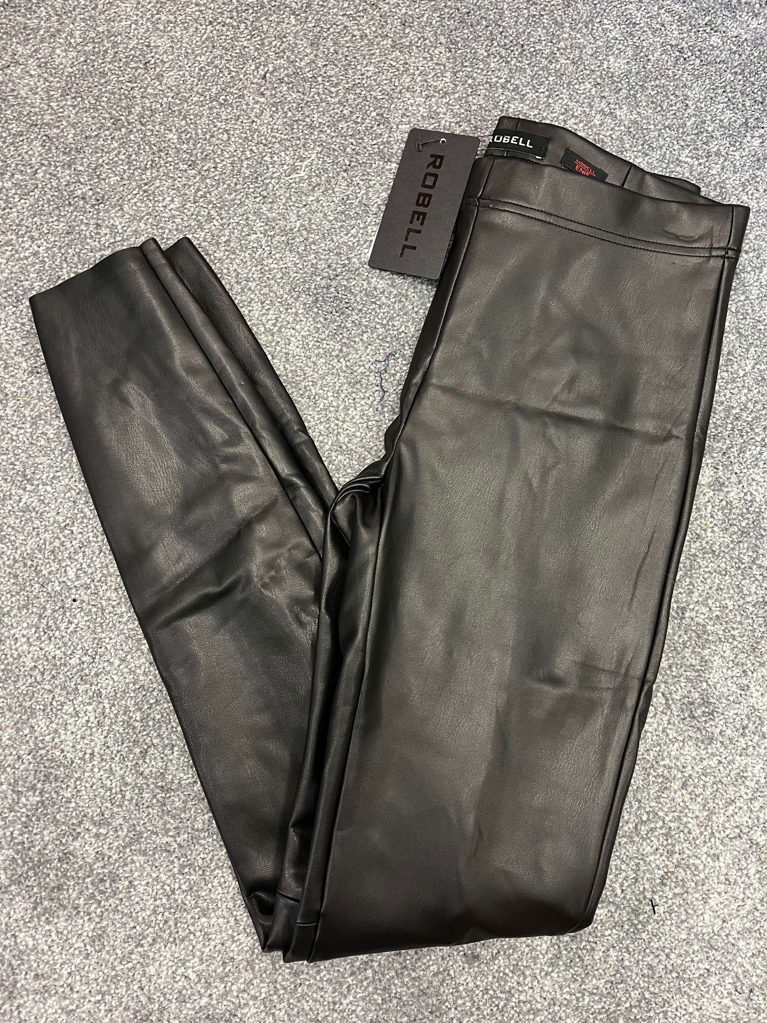 Robell Enie faux leather jeggings - Black