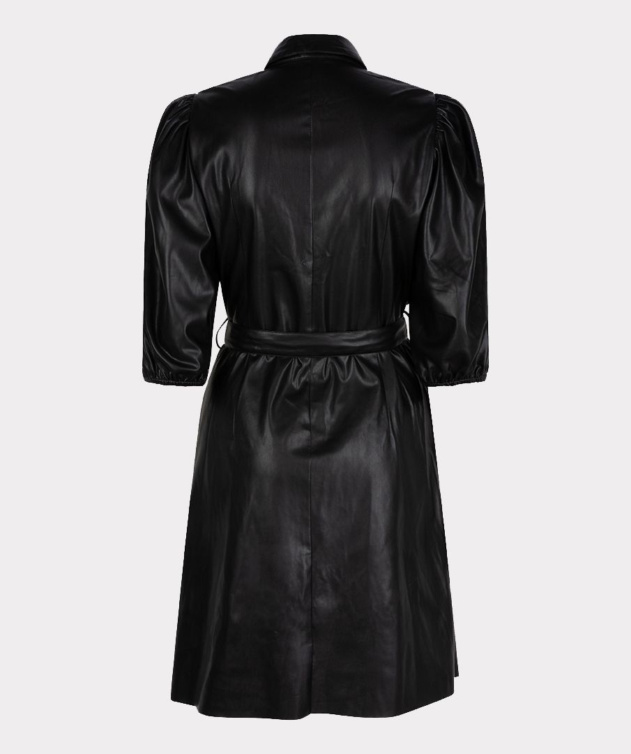 EsQualo Dress short PU-Black