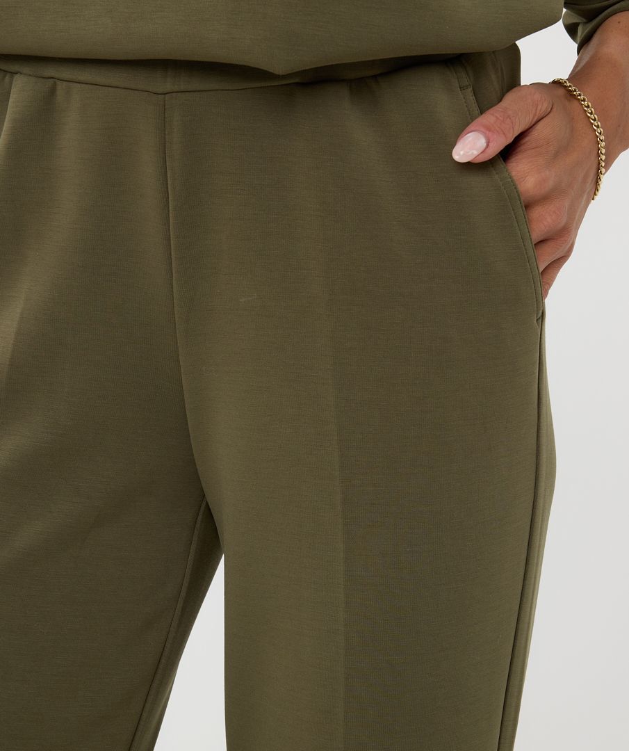 Esqualo Trousers flair-Moss Green