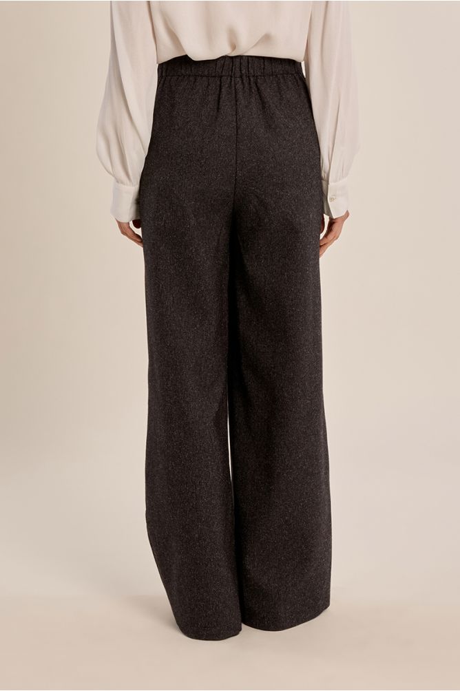 Molly Bracken Trousers - Dark Grey with White Speckles.