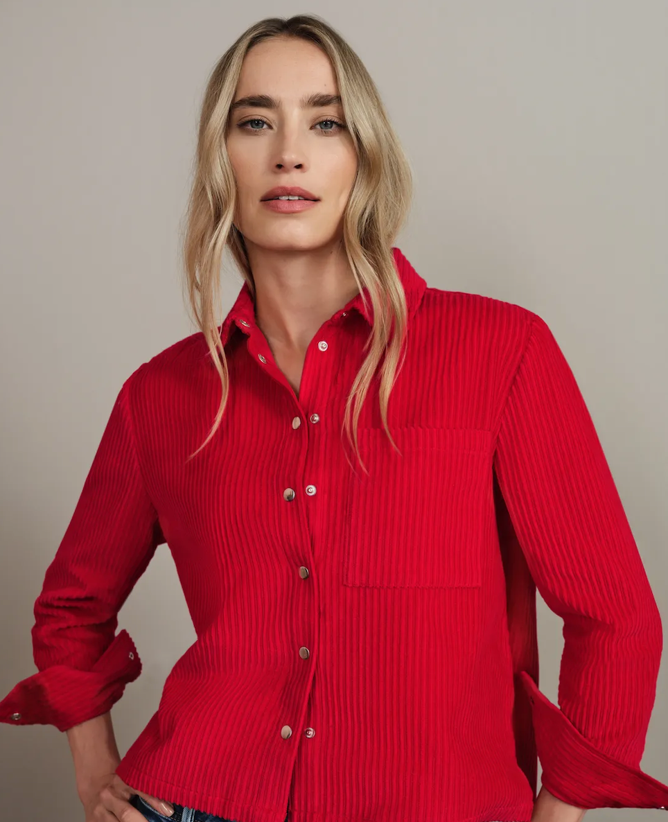 Street One LTD Qr Courduroy Shirtcollar Blouse