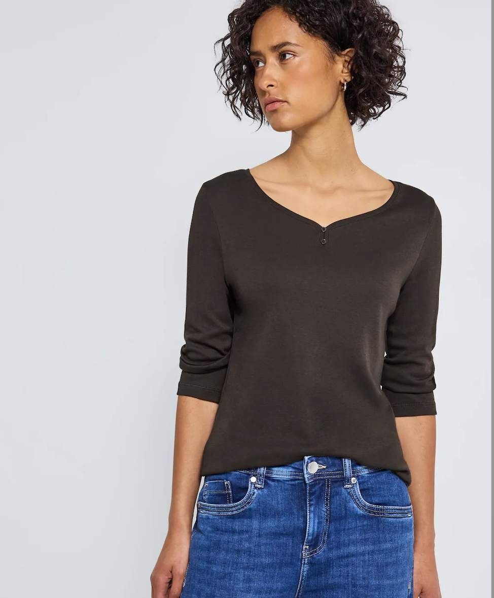 Street One LTD Qr basic shirt with button panel