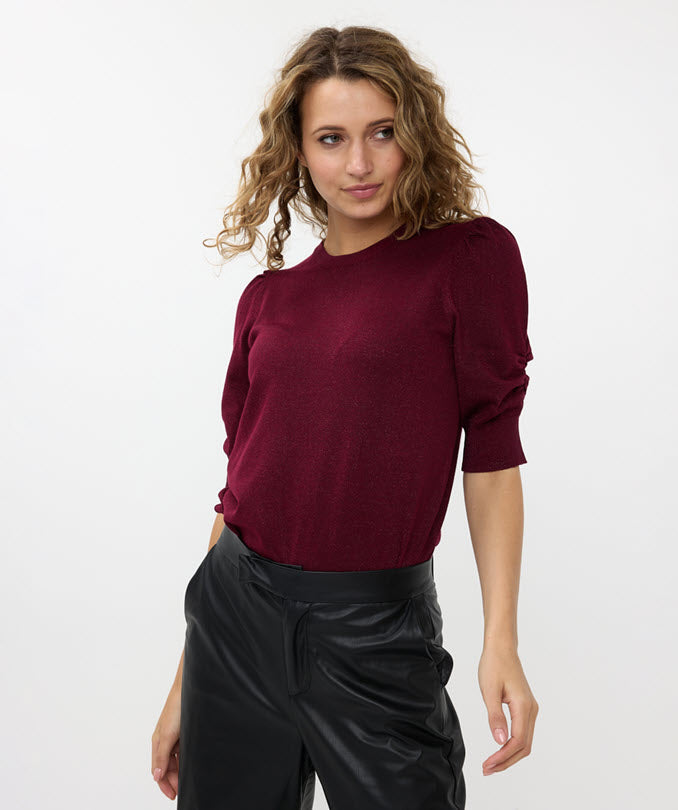 Esqualo Sweater s/s lurex-Wine