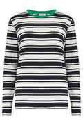 Sugarhill Brunswick Jersey Top-Blk/Wht Stripe