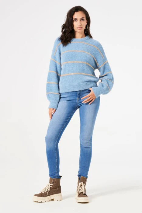 Garcia Top-Fad Denim Stripes