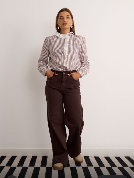 Kyla Brown Flare Leg Jeans