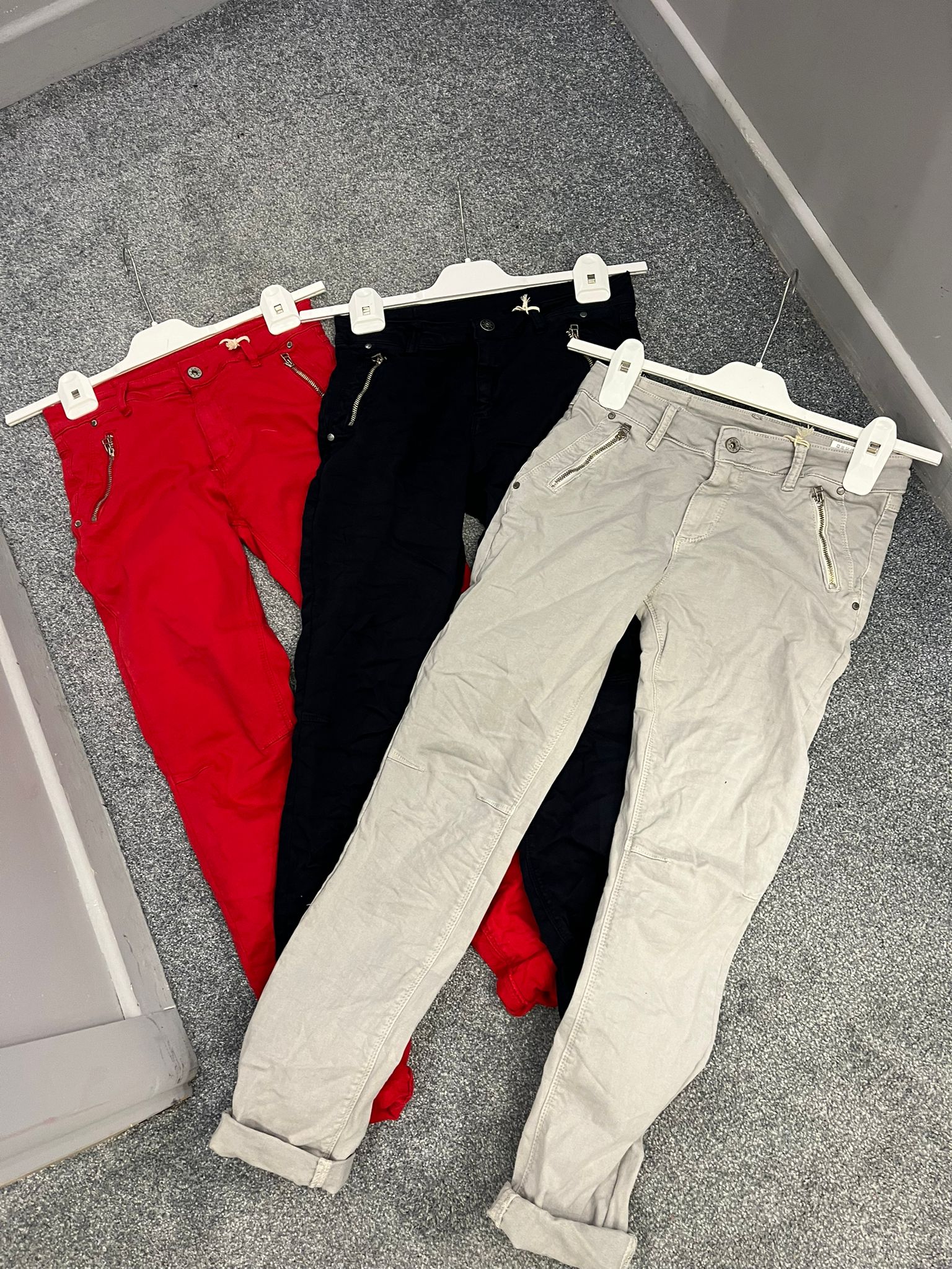 Kyla Mellie Cotton Jeans-Pearl Grey