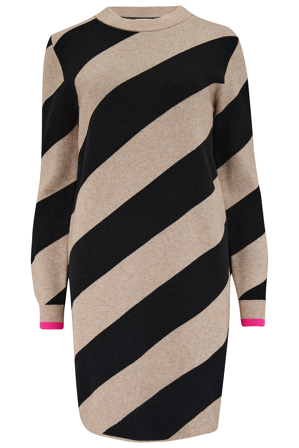 Sugarhill Verity Knit Dress-Beige/Black