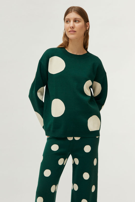 CF 44C/10284 Knit Jumper-Polka Dots