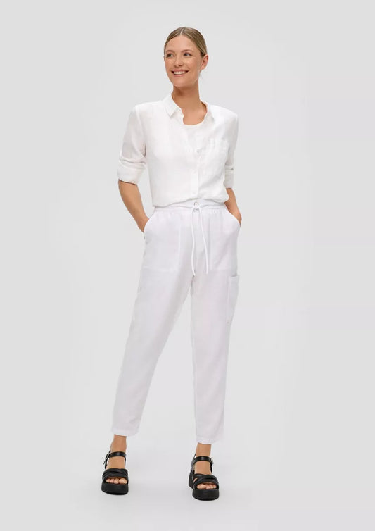 S.Oliver Trousers-White