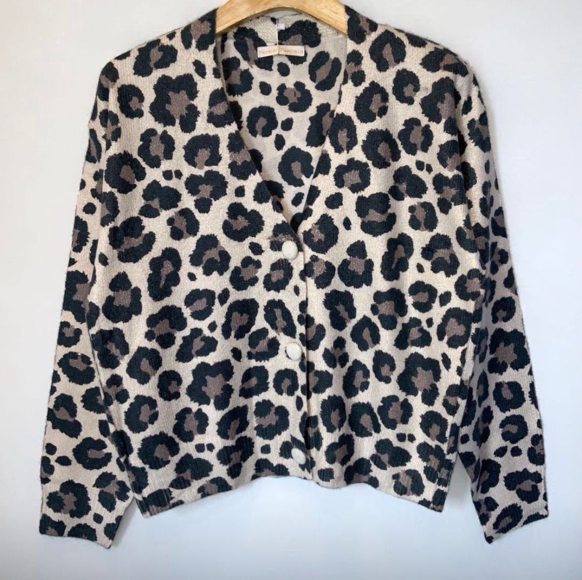 Kyla Cardigan-Cream Leopard