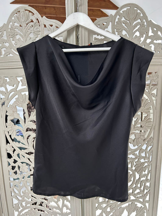 Kyla Cowl Top-Black