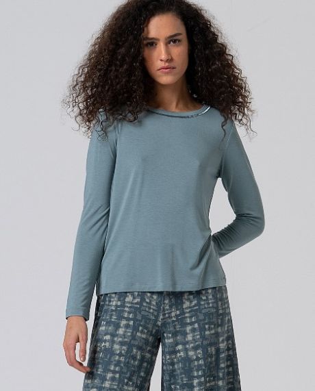 Surkana Round Neck T Shirt Sky Blue