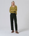 Surkana Straight Plaid Pants Khaki