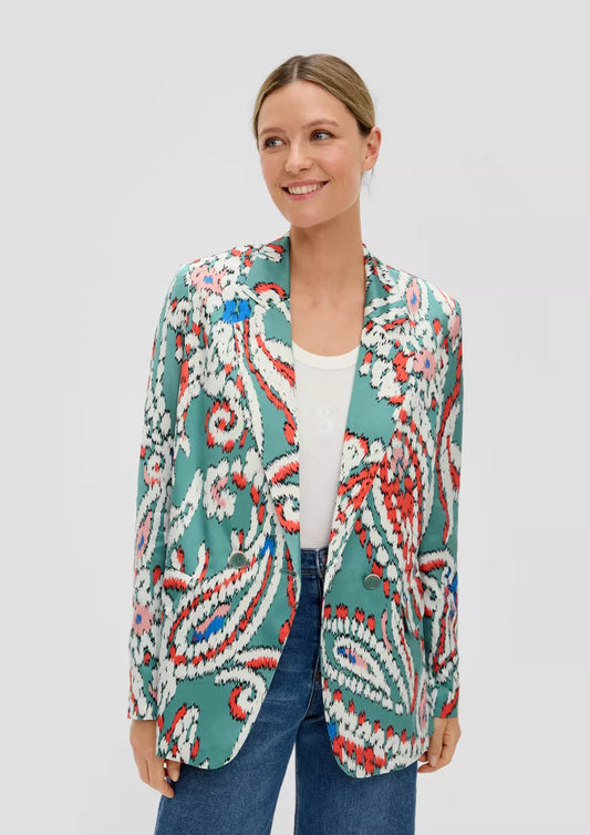 S.Oliver Indoor Blazer-Blue Green