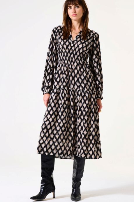 Garcia Ladies Dress Black Multi.