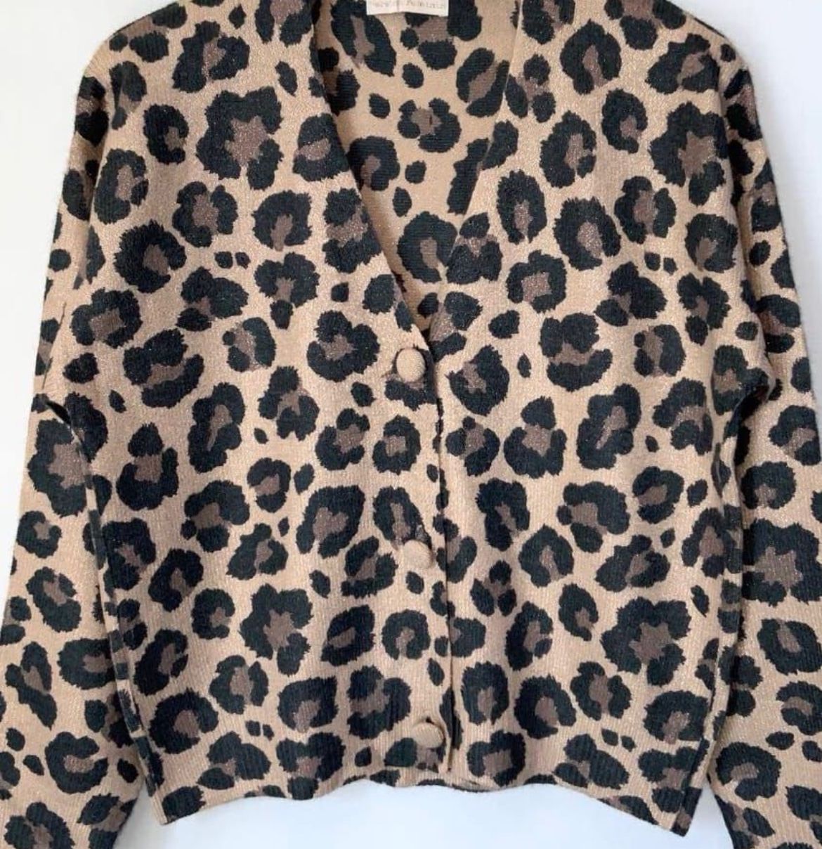 Kyla Cardigan-Beige Leopard