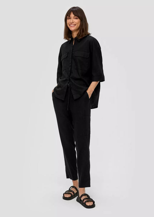 S.Oliver Trousers-Black