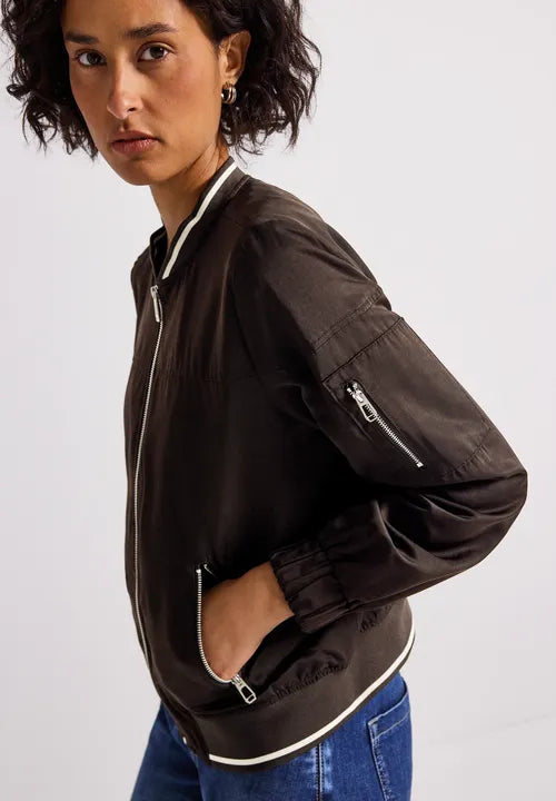Street One Satin Bomber Blouson Jacket