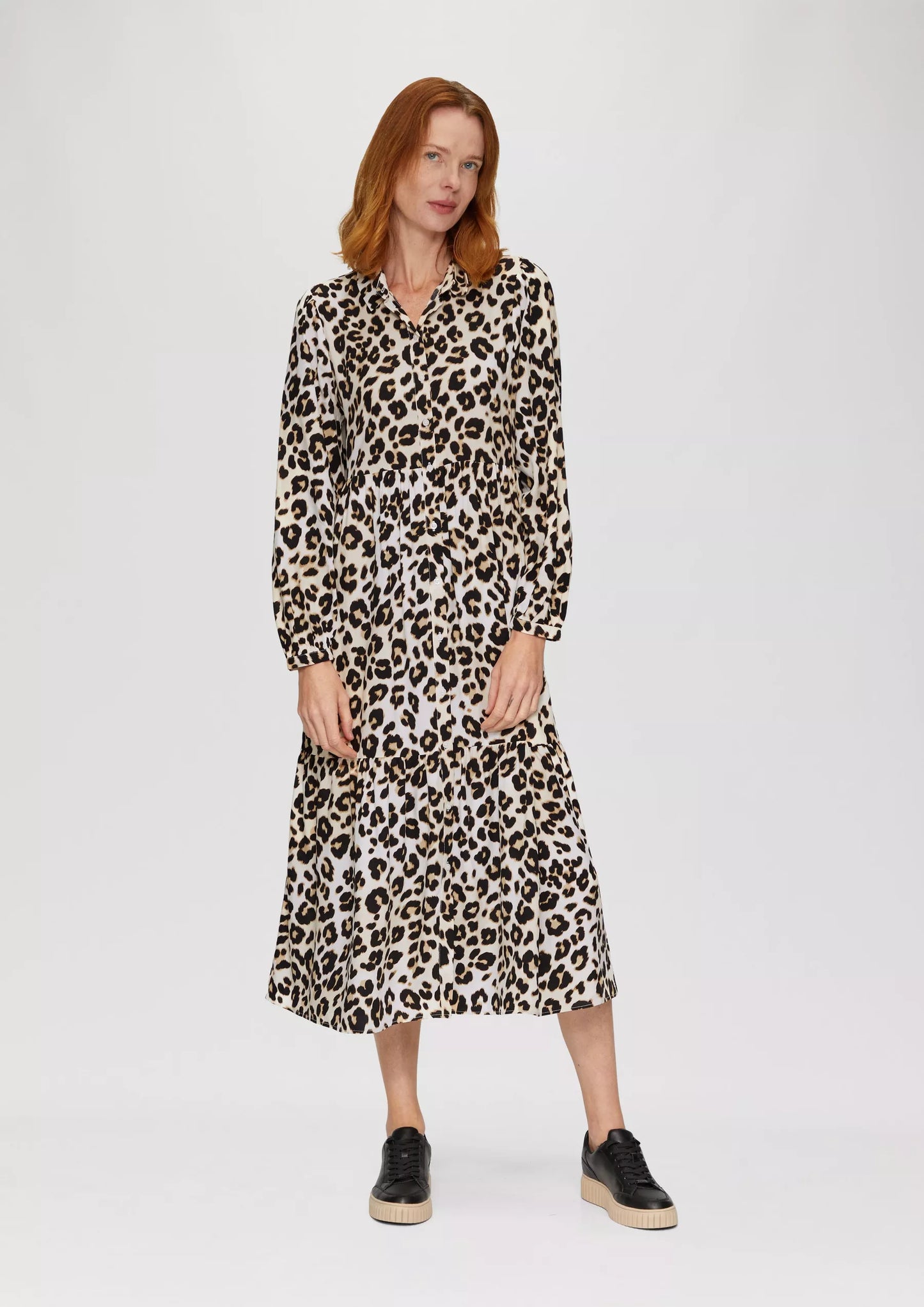 S.Oliver Dress-White Leopard