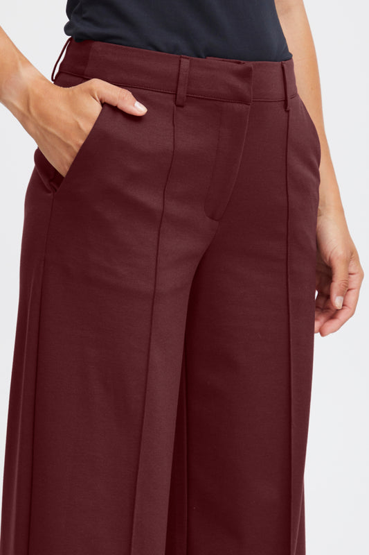 ICHI IHKATE SUS OFFICE WIDE Pants-Port