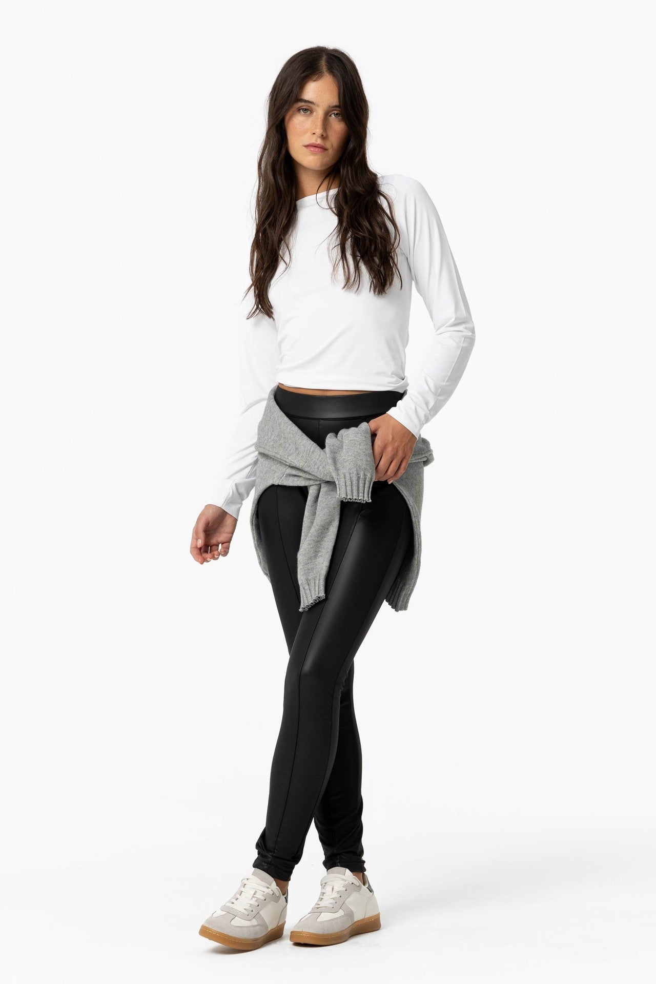 Tiffosi Leather Effect Leggings Fani-Black